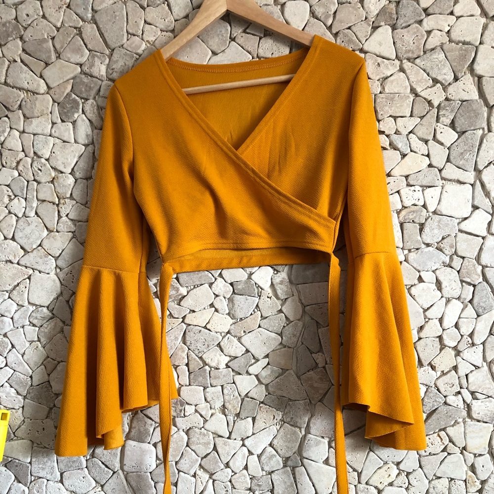 Long sleeve crop top